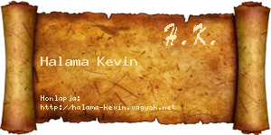 Halama Kevin névjegykártya